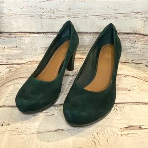 Clark’s | Artisan Emerald Suede Heels